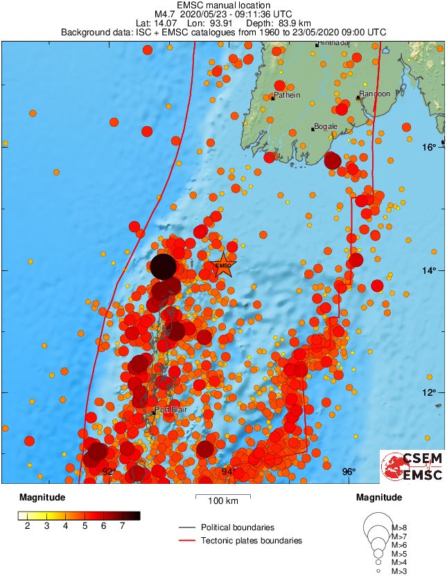 regional magnitude historical seismicity