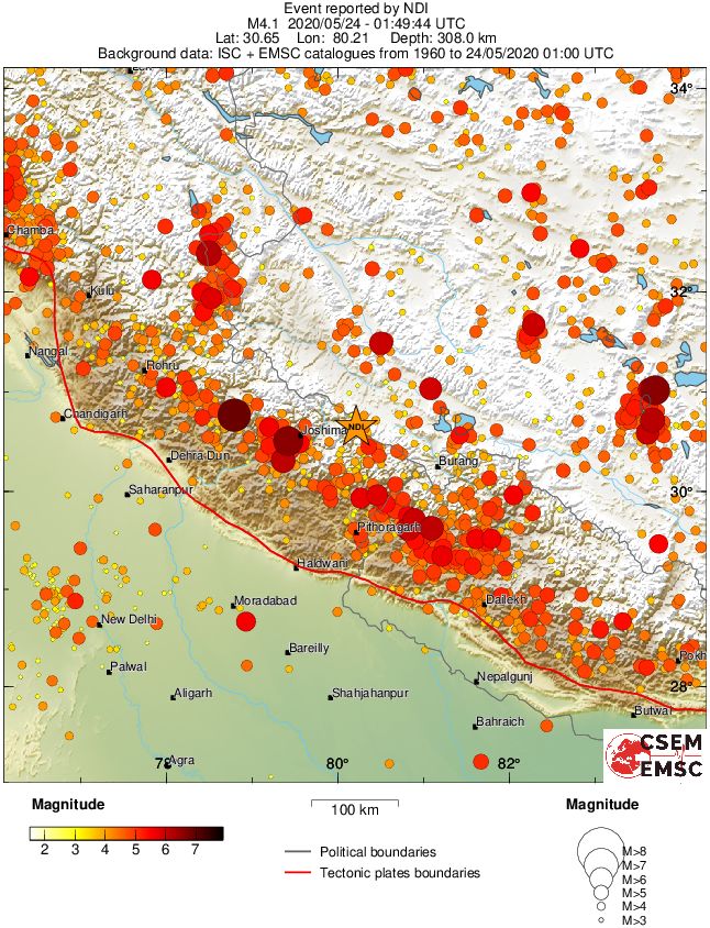 regional magnitude historical seismicity