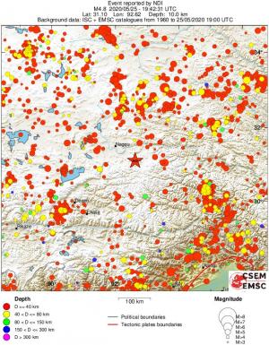 regional historical seismicity