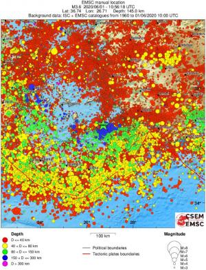 regional historical seismicity