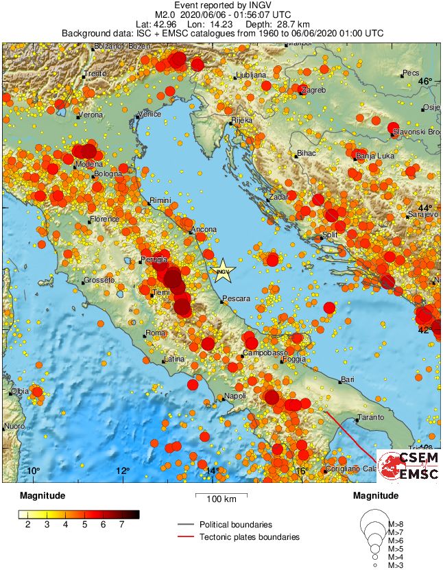 regional magnitude historical seismicity