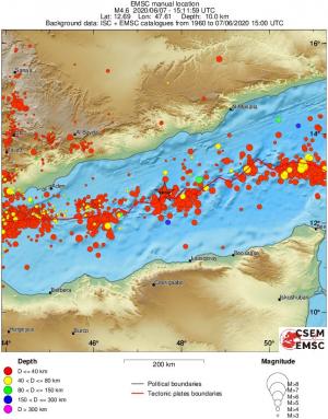 regional historical seismicity