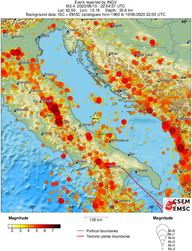 regional magnitude historical seismicity