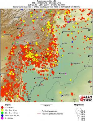 regional historical seismicity