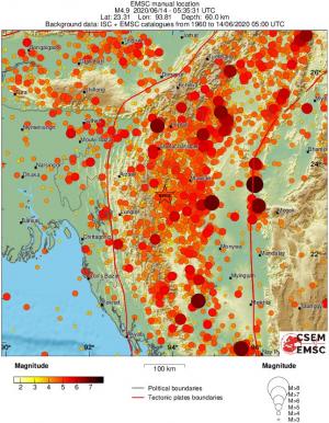 regional magnitude historical seismicity