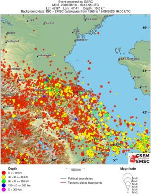 regional historical seismicity