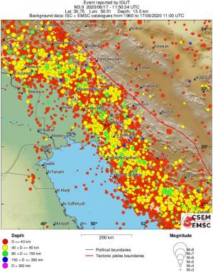 regional historical seismicity