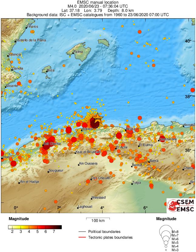 regional magnitude historical seismicity