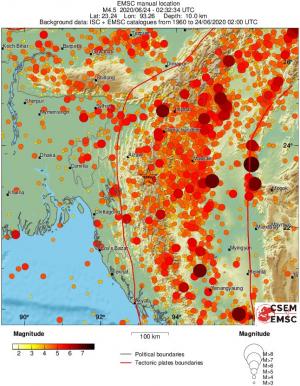 regional magnitude historical seismicity