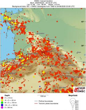 regional historical seismicity