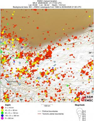regional historical seismicity