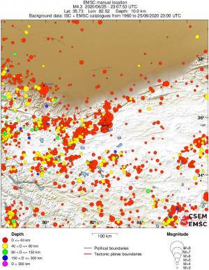 regional historical seismicity