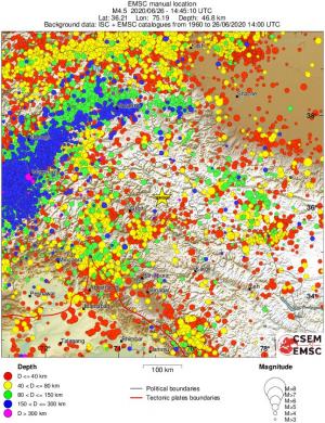 regional historical seismicity
