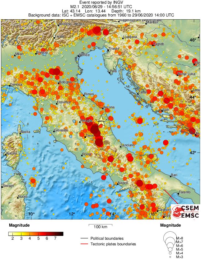 regional magnitude historical seismicity