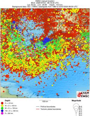 regional historical seismicity