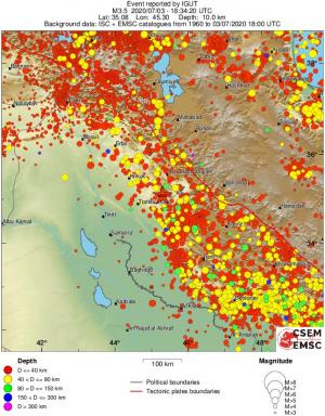 regional historical seismicity