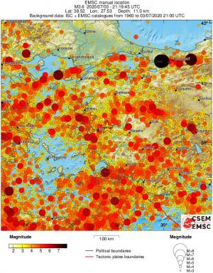 regional magnitude historical seismicity