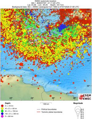 regional historical seismicity