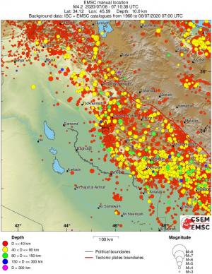 regional historical seismicity