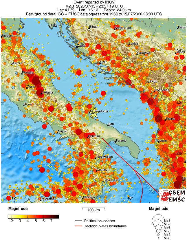 regional magnitude historical seismicity