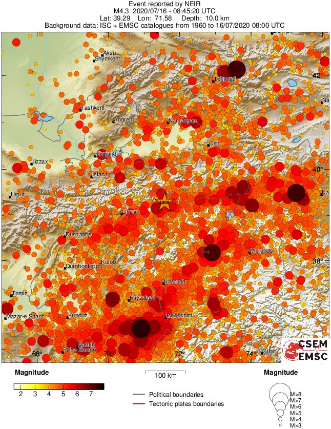 regional magnitude historical seismicity