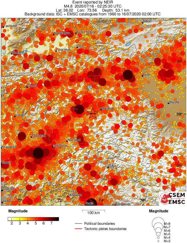 regional magnitude historical seismicity