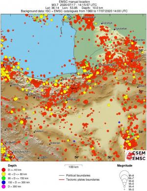regional historical seismicity