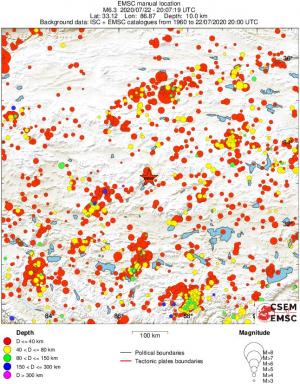 regional historical seismicity