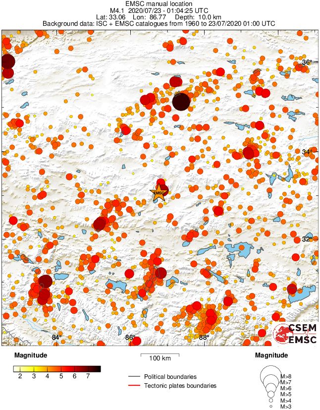 regional magnitude historical seismicity