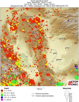 regional historical seismicity