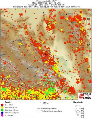 regional historical seismicity