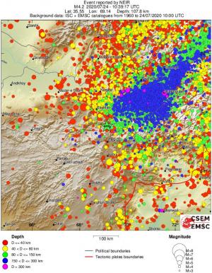 regional historical seismicity