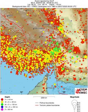 regional historical seismicity