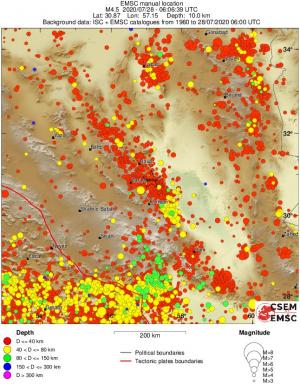 regional historical seismicity