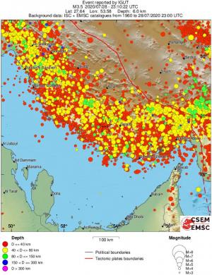 regional historical seismicity