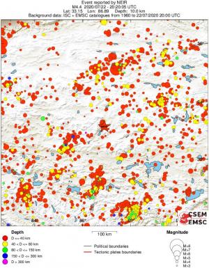 regional historical seismicity