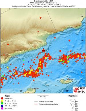 regional historical seismicity