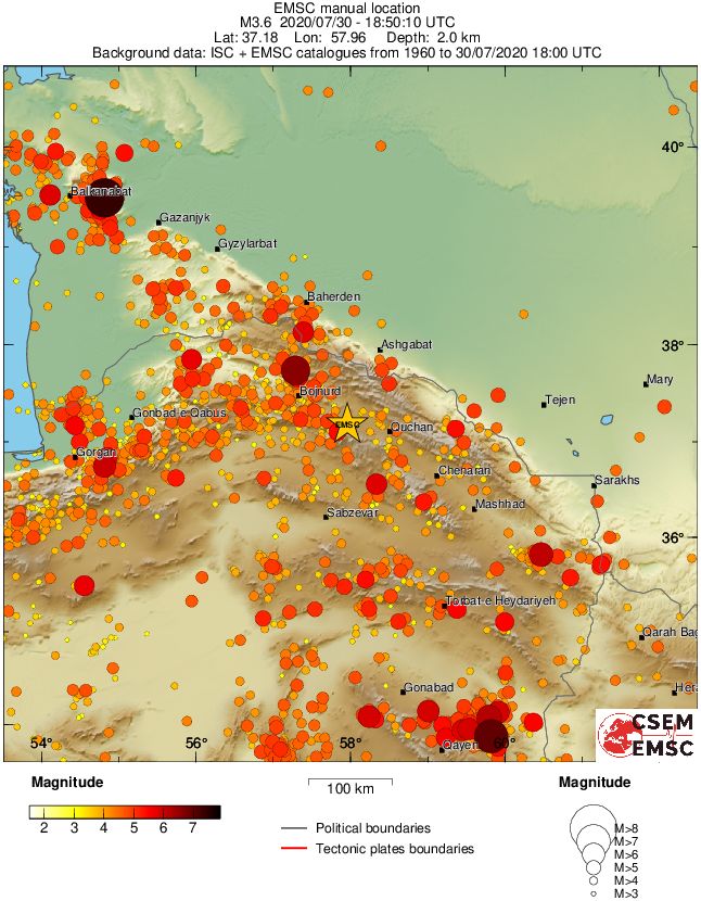 regional magnitude historical seismicity