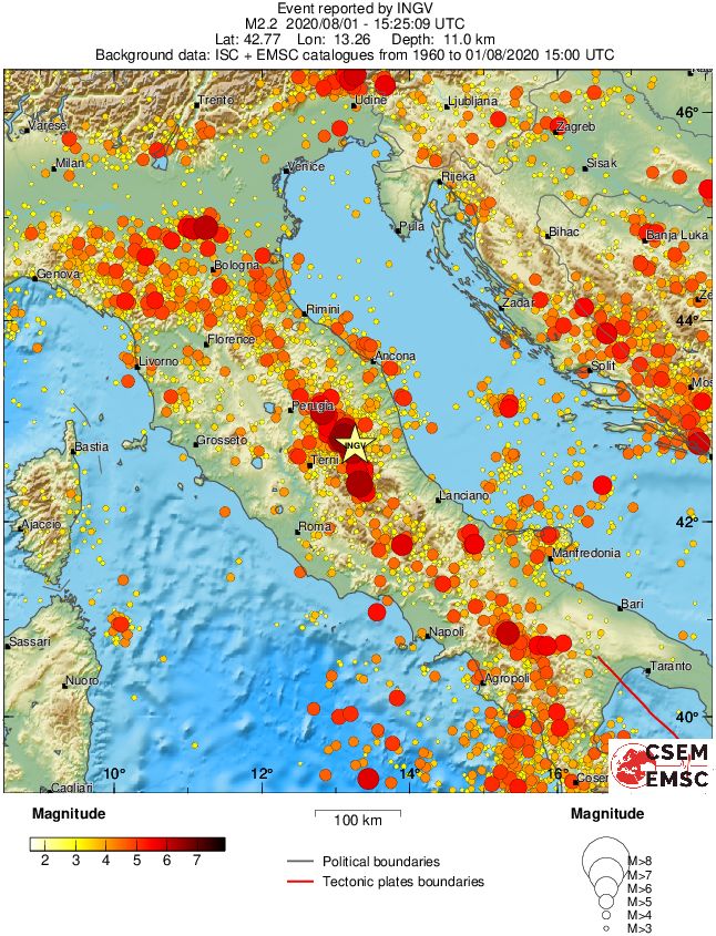 regional magnitude historical seismicity