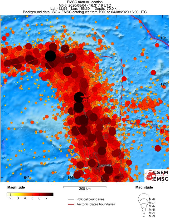 regional magnitude historical seismicity