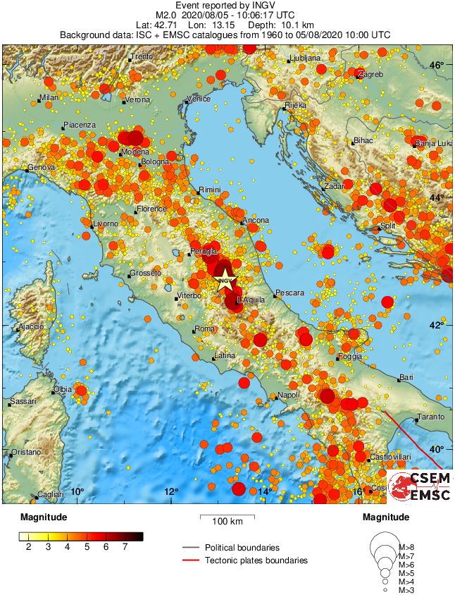 regional magnitude historical seismicity
