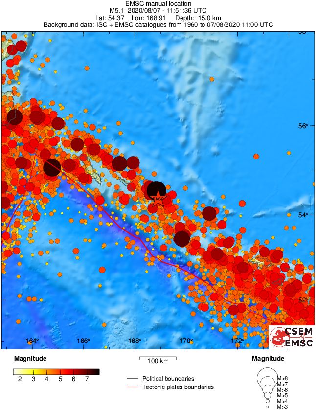 regional magnitude historical seismicity