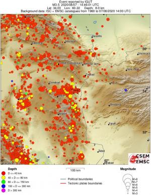 regional historical seismicity