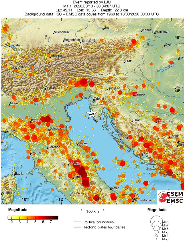 regional magnitude historical seismicity