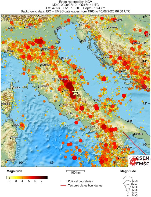 regional magnitude historical seismicity