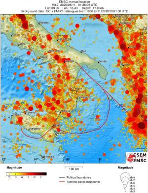regional magnitude historical seismicity