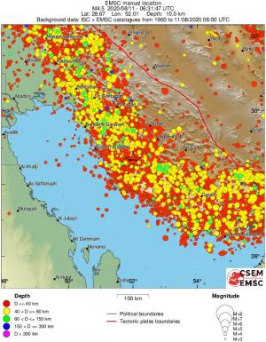 regional historical seismicity