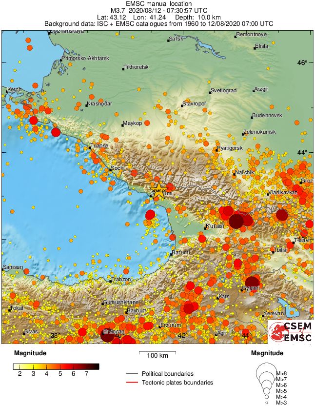 regional magnitude historical seismicity