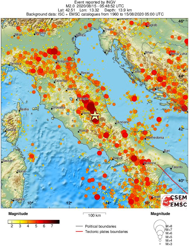regional magnitude historical seismicity