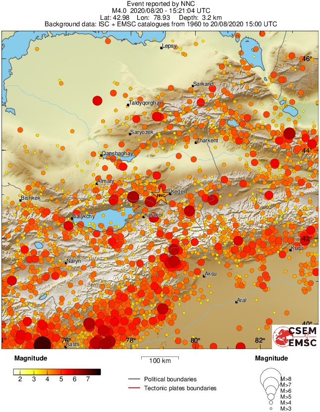 regional magnitude historical seismicity